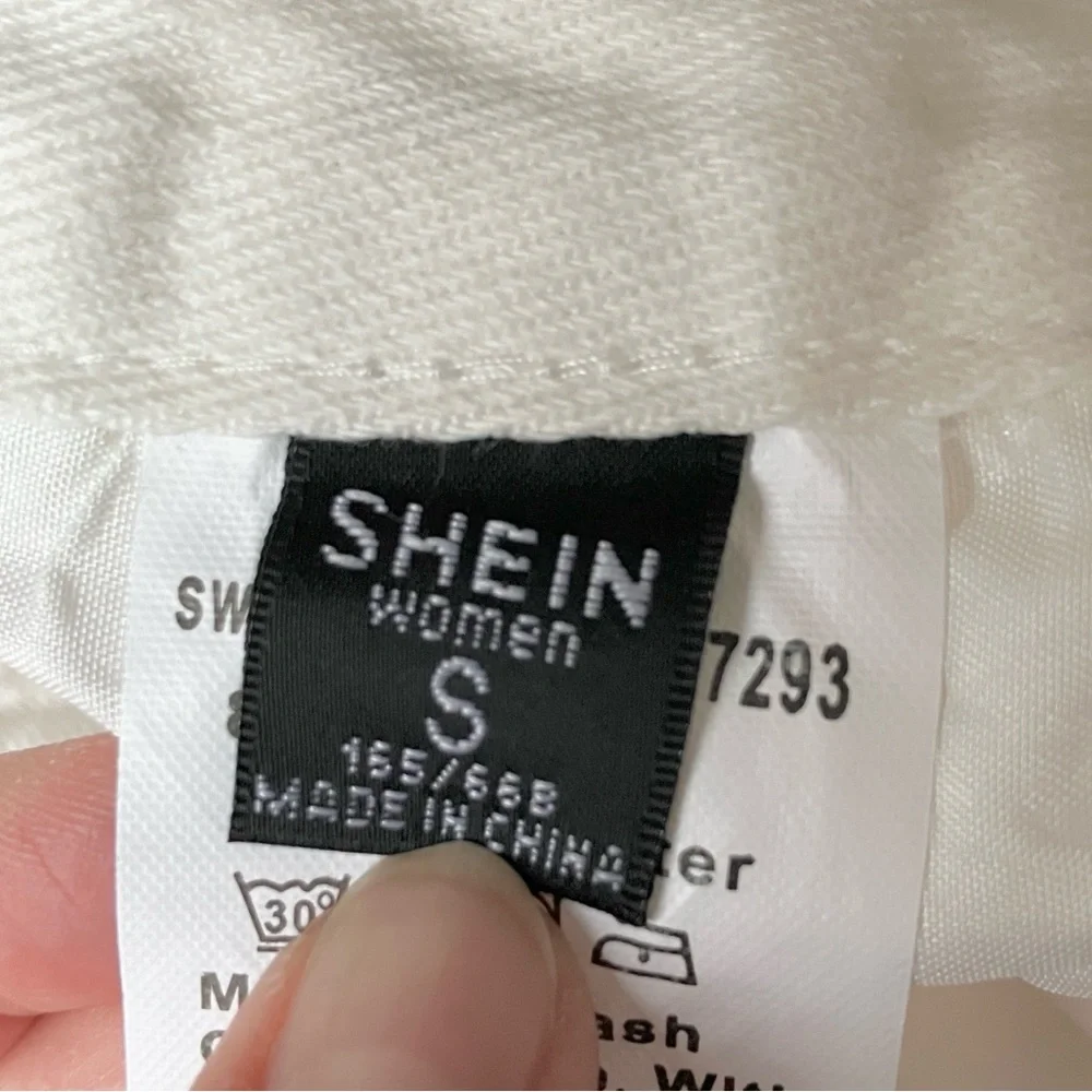 Shein | White Denim Women's Shorts - Picture 6 of 8